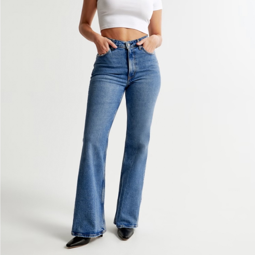 abercrombie and fitch curve love high rise vintage flare jean | size 29 - Picture 1 of 6